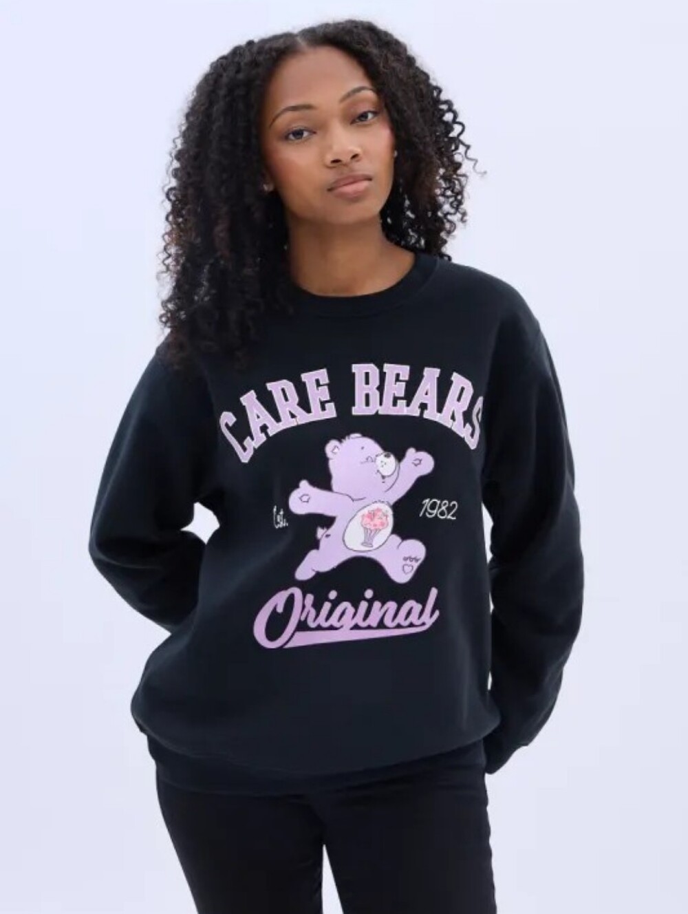 Care Bears Black Sweatshirt with Pink Graphic